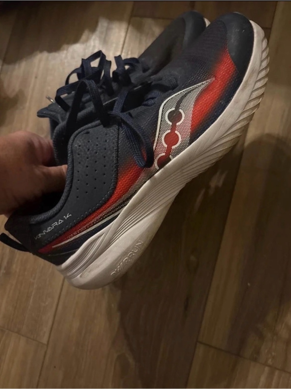 Saucony Navy and Red Men's Athletic Running Shoes